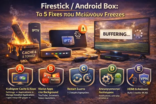 Anti-Buffering IPTV GREEK 2026: 7 Tweaks για Σταθερό 4K Streaming IPTV Greek